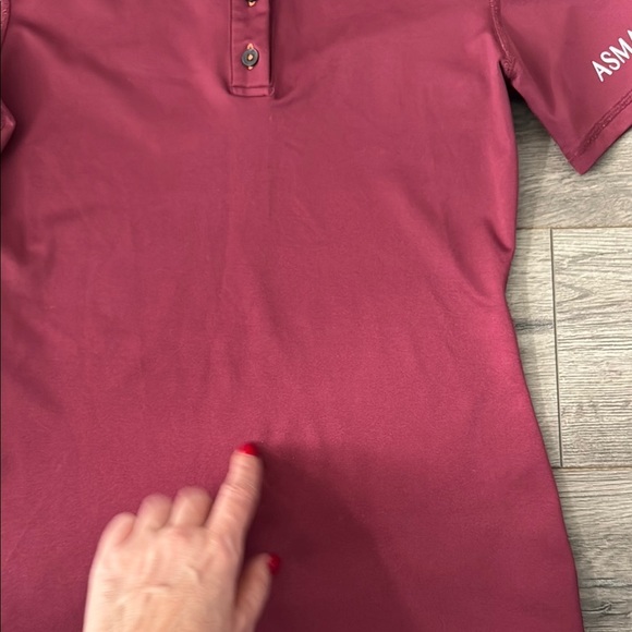 Asmar Equestrian Burgundy Polo Shirt Women’s XXS - Picture 2 of 6